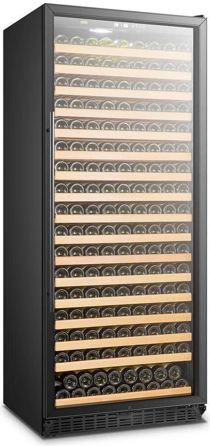 Lanbo 32 in. 289 Bottle Black Single Zone Wine Refrigerator