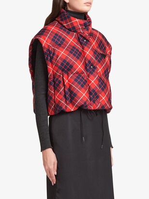 Prada plaid puffer jacket Clearance