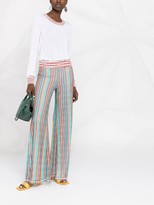 Thumbnail for your product : M Missoni Striped Wide-Leg Trousers