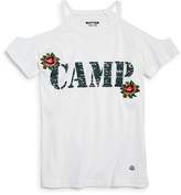 Thumbnail for your product : Butter Shoes Girls' Cold-Shoulder Camp Tee