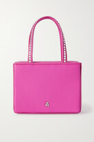 Thumbnail for your product : Amina Muaddi Gilda Super Mini Crystal-embellished Leather Tote - Pink