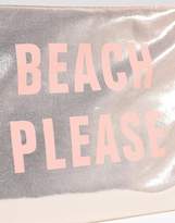 Thumbnail for your product : South Beach Beach Please Pink Metallic Pouch