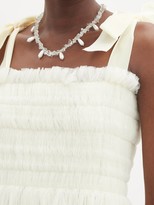 Thumbnail for your product : Molly Goddard Griffith Hand-smocked Tulle Dress - Ivory