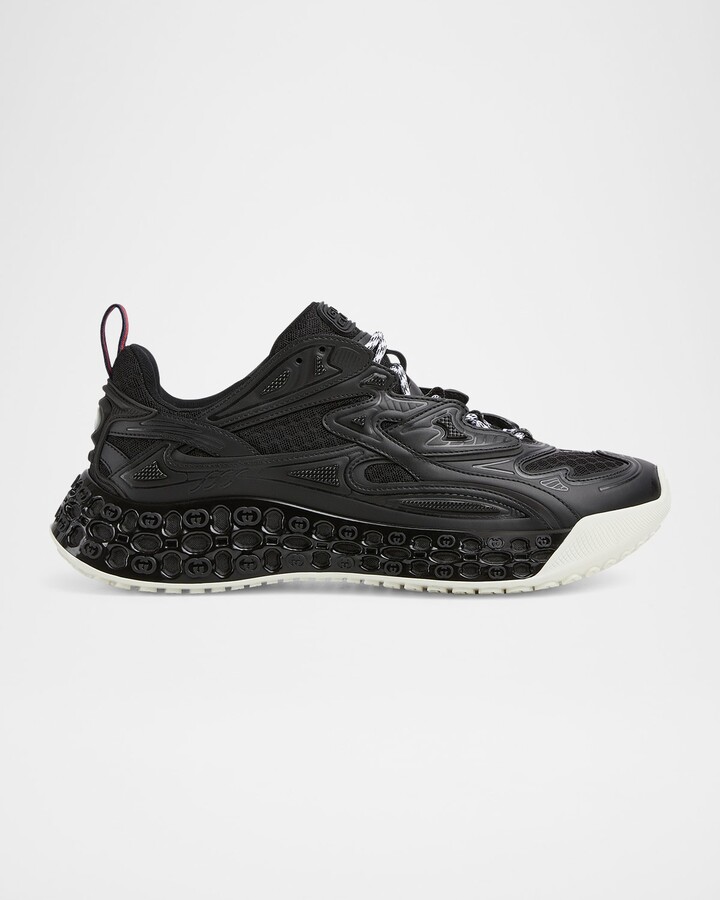 Gucci Men's cub3d Matte Demetra and Mesh Runner Sneakers