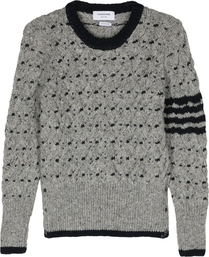 Thom Browne 4-Bar cable-knit jumper