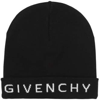 Givenchy Logo Intarsia Wool Beanie Hat