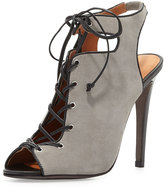 Thumbnail for your product : Rebecca Minkoff Rio Nubuck Lace-Up Bootie, Elephant Gray