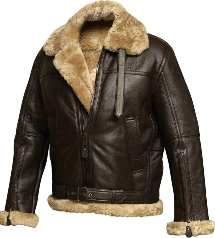 shearling bomber coat