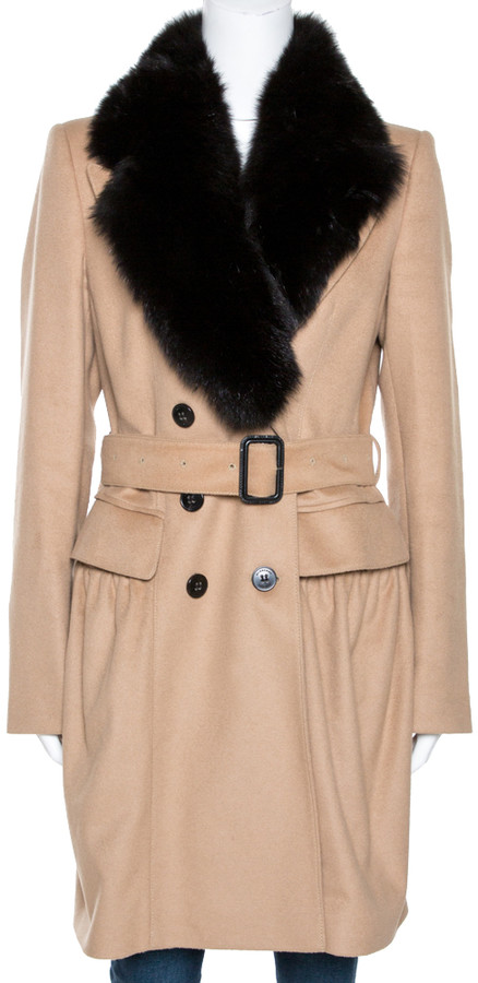 burberry fur lined coat