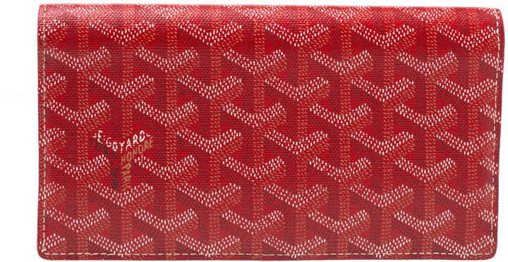 goyard wallet red