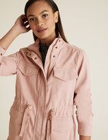 Thumbnail for your product : Marks and Spencer Cotton Rich High Neck Utility Jacket