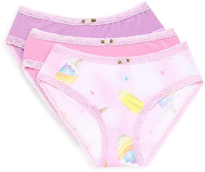 Little Girls & Girls 3-Pack Beads Underwear Saks Fifth Avenue Girls Clothing Underwear Socks 