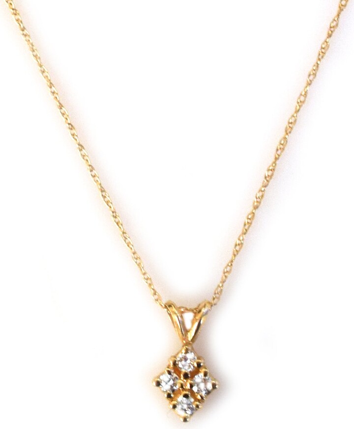 La Kaiser Solid Gold Diamond Love-Shield Pendant