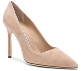 Thumbnail for your product : Manolo Blahnik BB 105 Suede Pumps in Nude