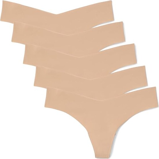 Commando Classic Thong 5-Pack Women's Underwear Beige/Beige/Beige/Beige/Beige : XS, Nylon/Elastane