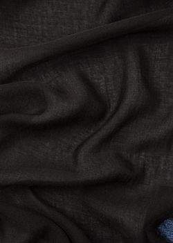 Paul Smith Men's Black Cotton And Mohair-Blend Scarf With Felt Details