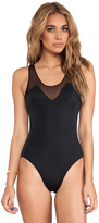 Thumbnail for your product : Norma Kamali Racer Tee Deep V One Piece