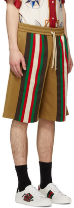 Gucci Tan Jersey Stripe Shorts