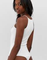 Thumbnail for your product : ASOS Tall DESIGN Tall high square neck sleeveless body in white
