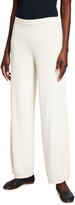 Thumbnail for your product : Joan Vass Silk-Blend Wide-Leg Sweater Pants