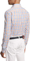 Thumbnail for your product : Isaia Windowpane Check Sport Shirt, Blue/Rust