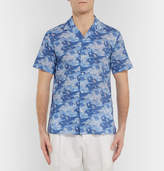 Thumbnail for your product : Altea Slim-Fit Camp-Collar Printed Cotton Shirt