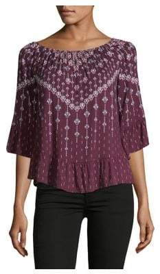 Style&Co. Style & Co. Petite Printed Flounce Top