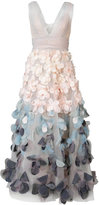 Marchesa Notte floral applique dress 