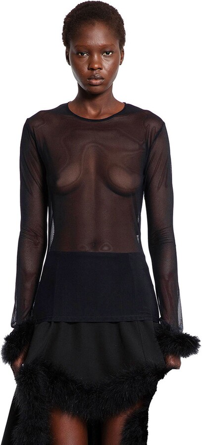 Thierry Mugler Marabou Top in Mesh