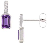 Thumbnail for your product : E.W Adams 9ct White Gold Diamond and Semi-Precious Stone Drop Earrings