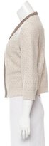 Thumbnail for your product : Valentino Lace-Accented Open Knit Cardigan