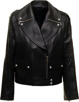 Thumbnail for your product : Balmain Leather Zipped Biker Jacket