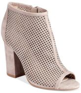 Thumbnail for your product : Bar III Megan Perforated Peep-Toe Block-Heel Booties, Created for Macy's