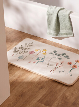 Simons Maison Drawn flowers memory foam bath mat50 x 80 cm