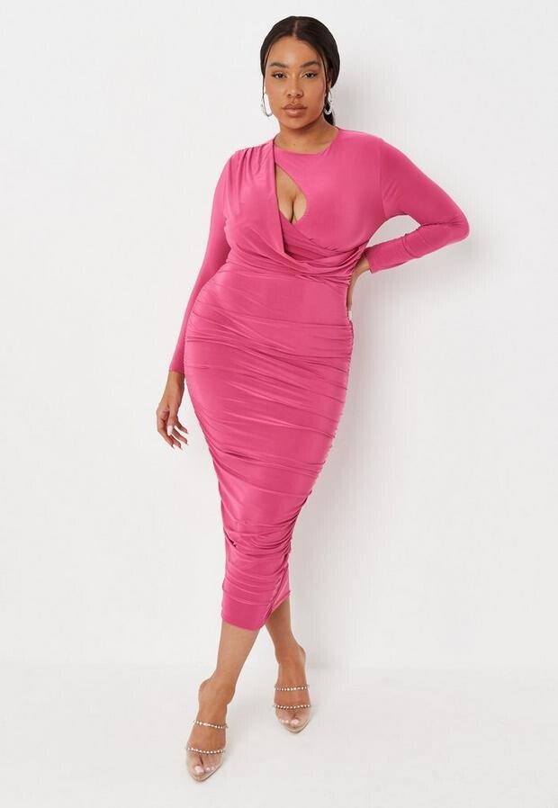 blush plus size dress