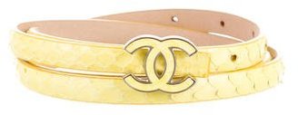 Chanel Python CC Waist Belt