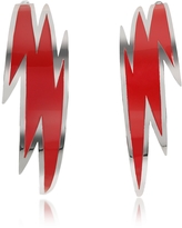 Thumbnail for your product : DSQUARED2 Brass and Red Enamel Thunder Earrings