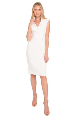 black halo white dress