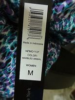 Thumbnail for your product : Nicole Miller Ny Short Sleeve Knit Top Shirt, Marbled Animal (Green/Purple) , Nwt