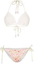 Thumbnail for your product : Zimmermann floral and crochet mix-match bikini