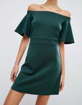 Thumbnail for your product : ASOS Scuba Off Shoulder Mini Dress