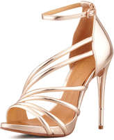 Thumbnail for your product : Schutz Adeline Strappy Metallic Sandal, Frappe