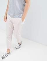 Thumbnail for your product : ASOS Design DESIGN slim cropped chinos in ice pink
