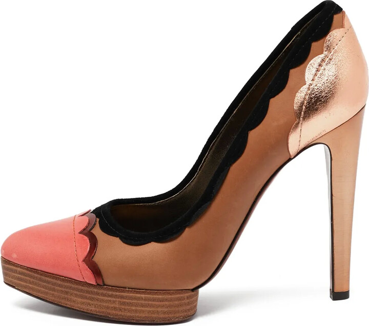 LANVIN Pre-Owned 120mm Scalloped Pumps