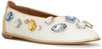 Tory Burch Crystal Embellished Flat Shoes