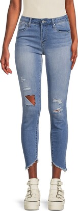 Articles of Society Suzy Mid Rise Distressed Cropped Jeans