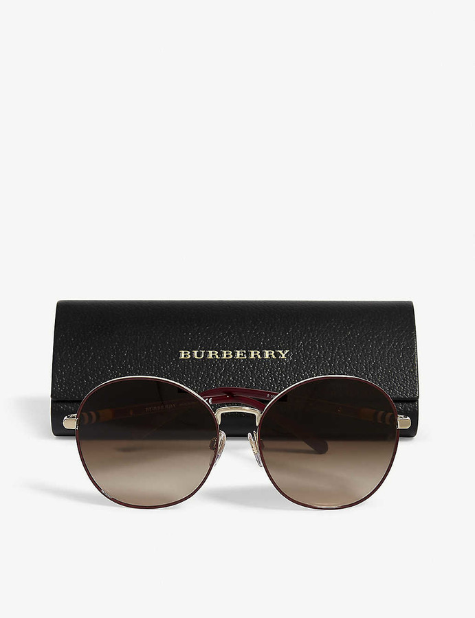Burberry Be3094 round-frame sunglasses - ShopStyle