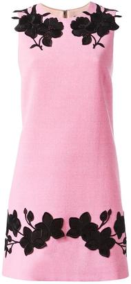 Dolce & Gabbana rose embroidered shift dress - women - Silk/Polyester/Spandex/Elastane/Wool - 38
