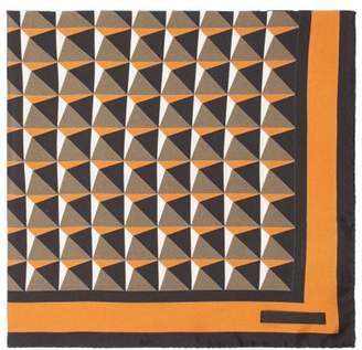 Prada Geometric-print Silk Pocket Square - Mens - Multi