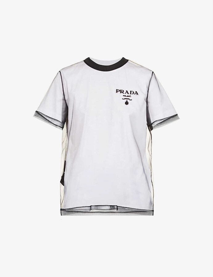 Prada Black Women's T-shirts | Shop the world's largest collection of 